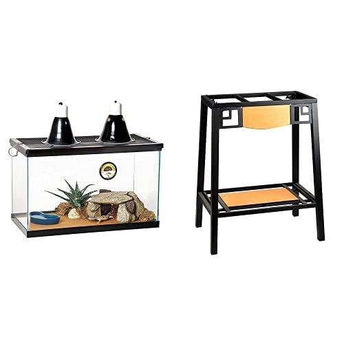 10 Gallon Reptile Terrarium Habitat Kit with Metal Stand S833
