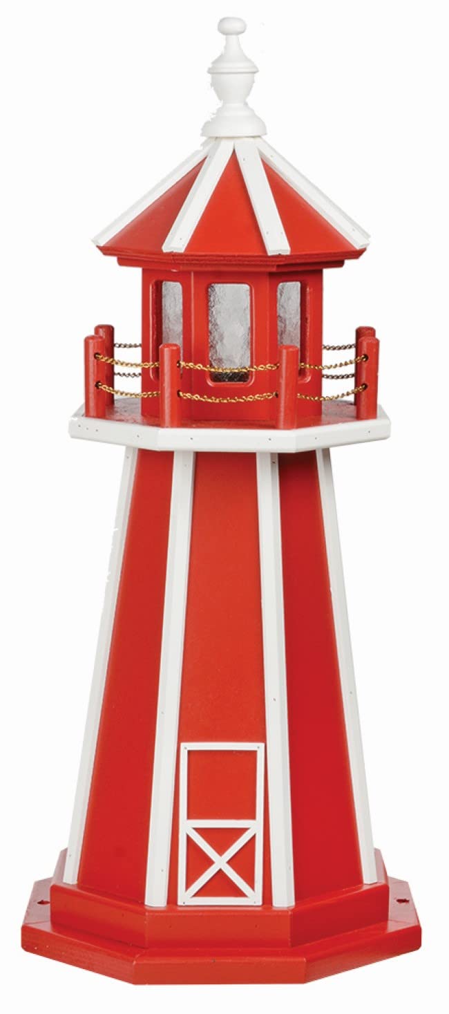 Cardinal Red and White Hybrid Lighthouse E317