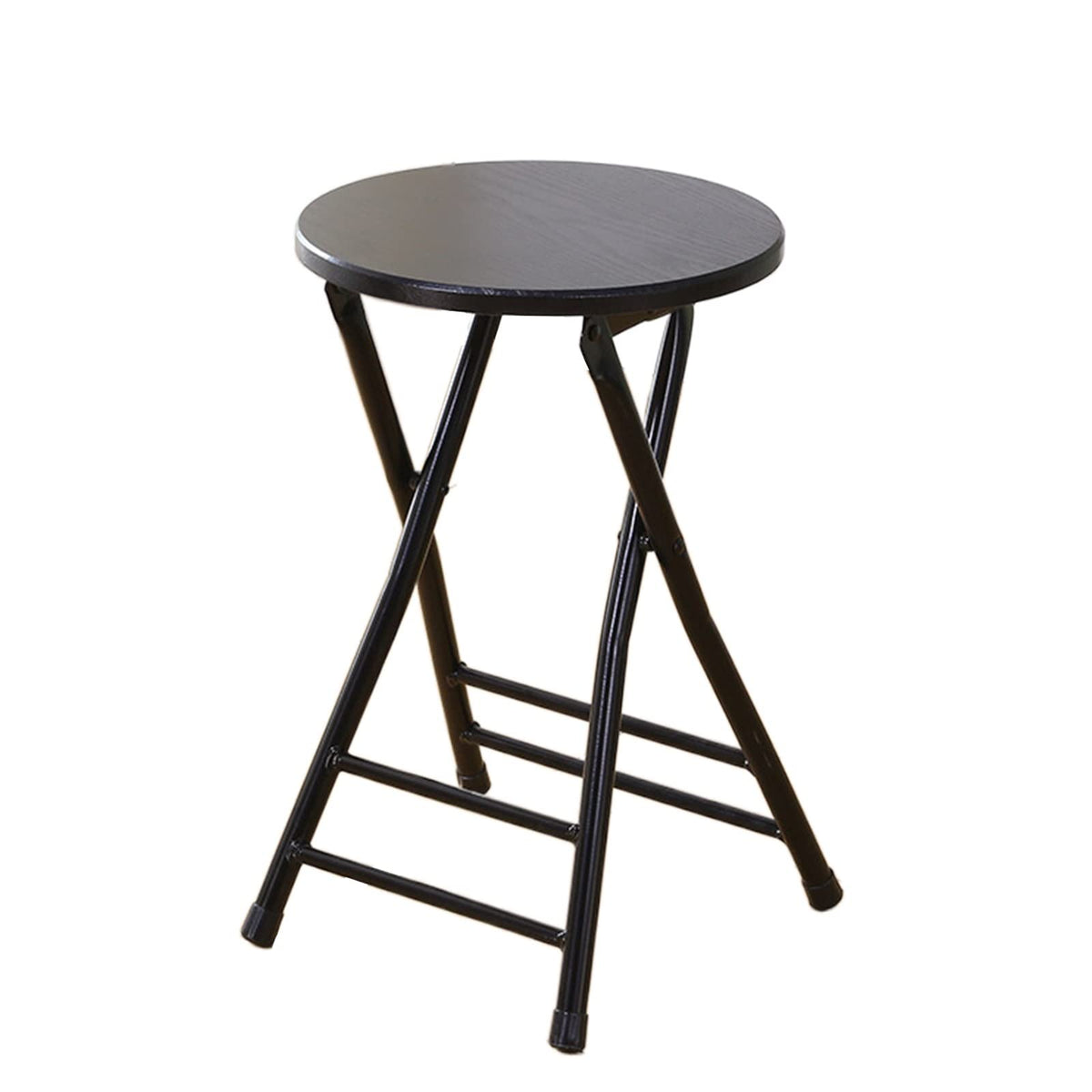 Folding Stool Round Wooden Board F360652