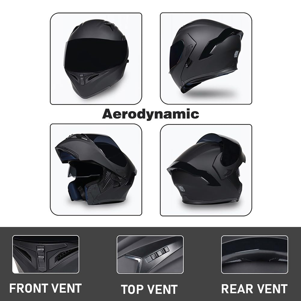 DOT Approved Flip Up Full Face Modular Motorcycle Helmet M4322