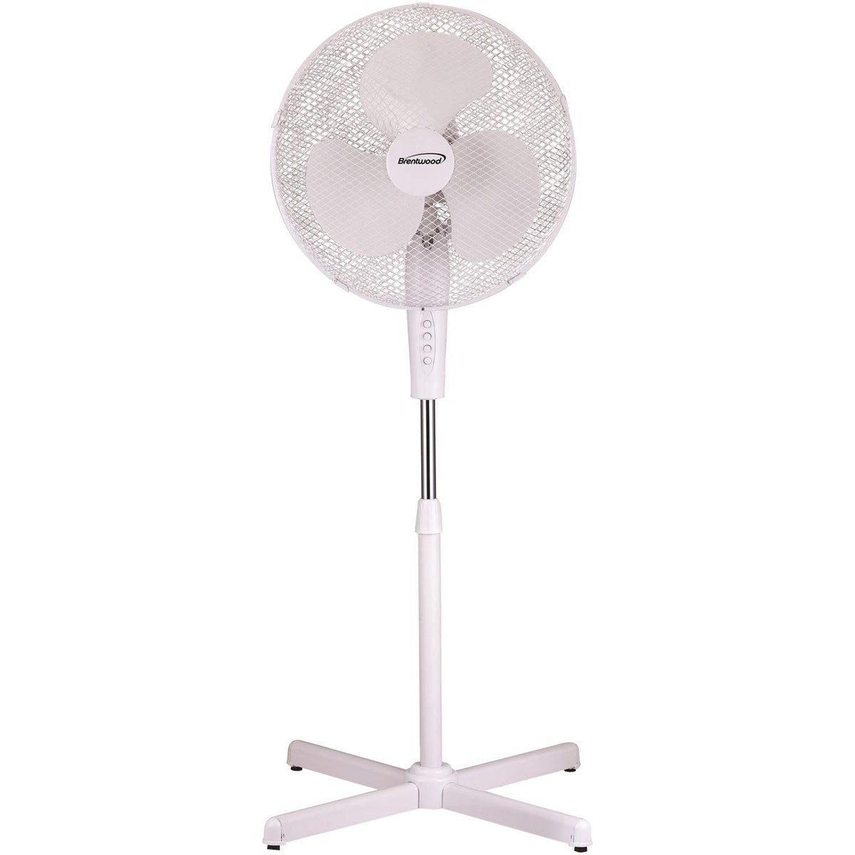 White 16-inch 3-Speed Oscillating Stand Fan N208