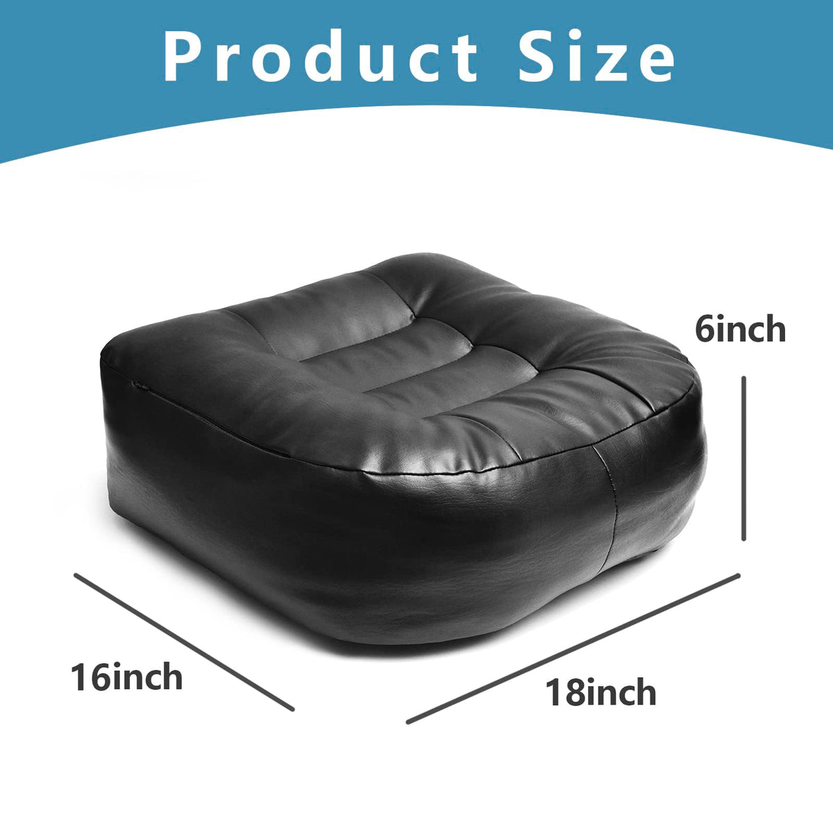 6 Inch Leather Car Booster Seat Cushion O4151