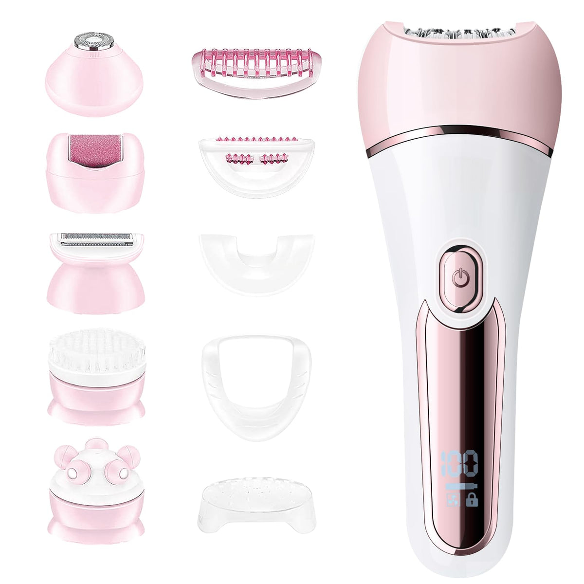 6 in 1 IPX7 Waterproof Rechargeable Epilator H26492