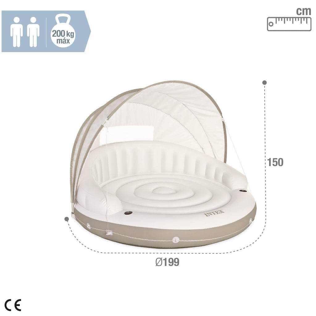 Inflatable Pool Float with Detachable Sunshade C665728