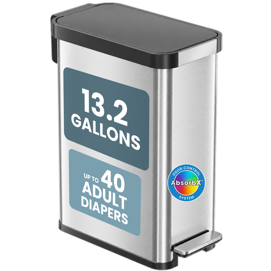 13 Gallon Stainless Steel Diaper Pail Q6551