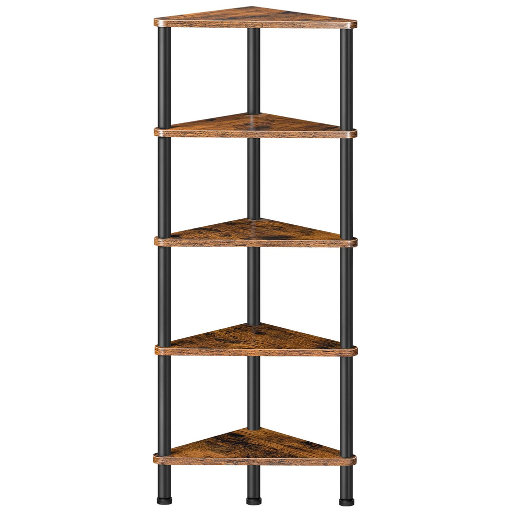 5-Tier Corner Bookshelf with Metal Frame L221388