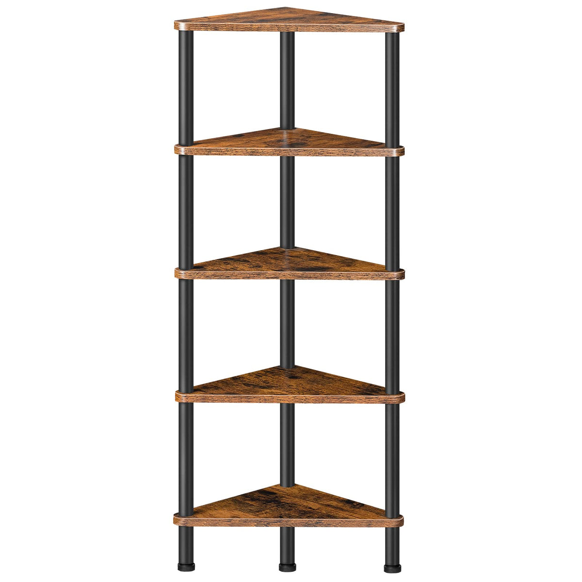 5-Tier Corner Bookshelf with Metal Frame L221388