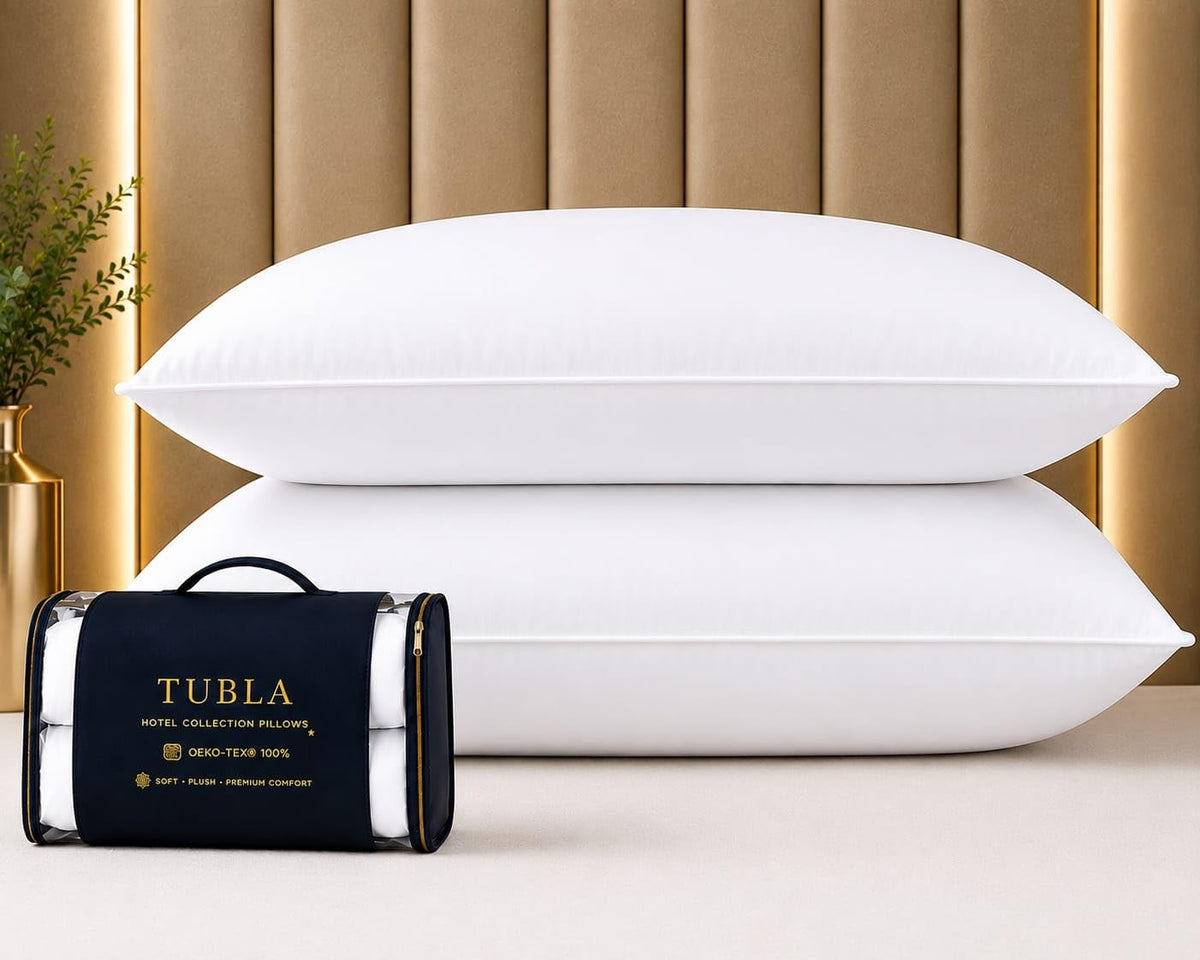 King Size White Microfiber Bed Pillows Set of 2 B933500
