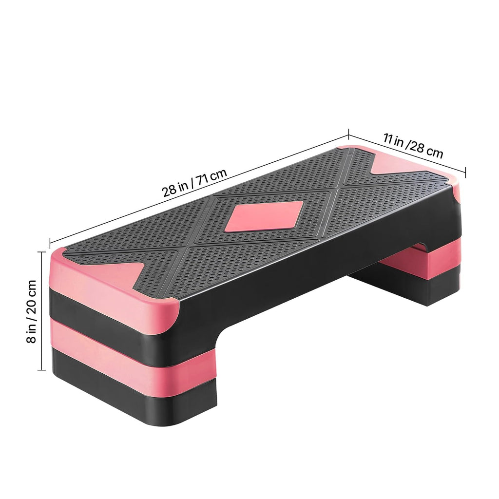 Adjustable Non Slip Aerobic Step Platform with 4 Risers Y848