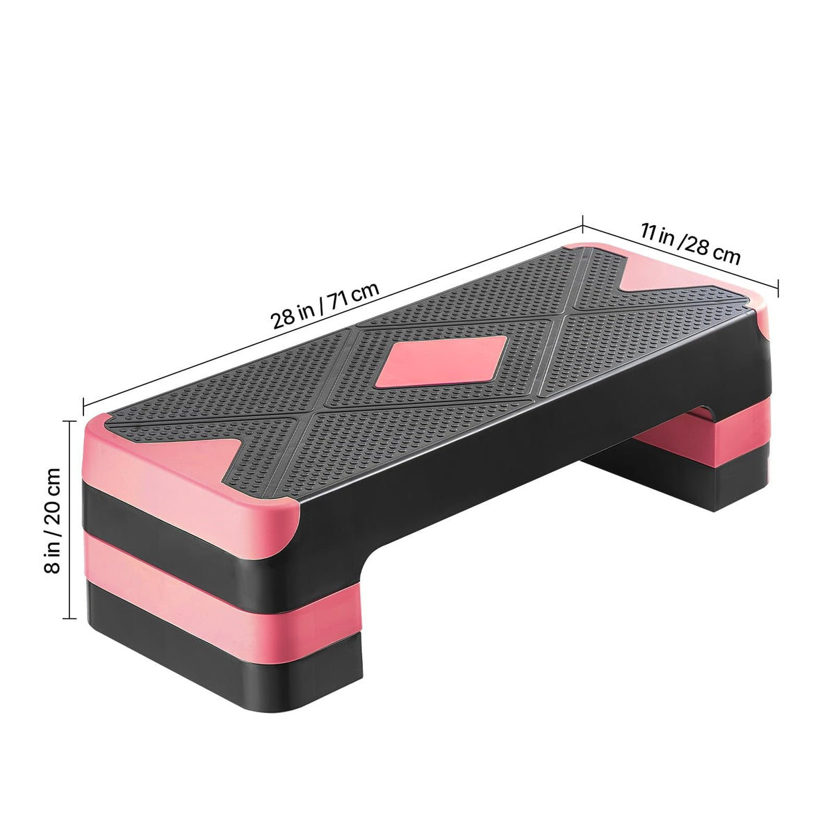 Adjustable Non Slip Aerobic Step Platform with 4 Risers Y848