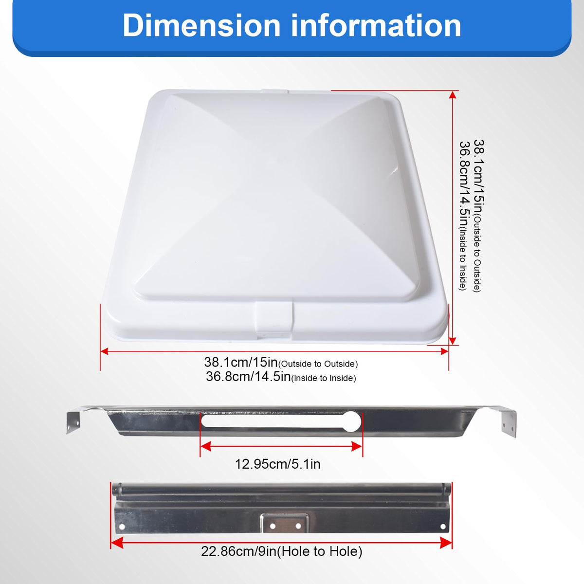 14"x14" RV Roof Vent Cover, 2-Pack Y5711
