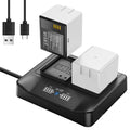 2-Pack Rechargeable Batteries with LCD Dual Charger S981633