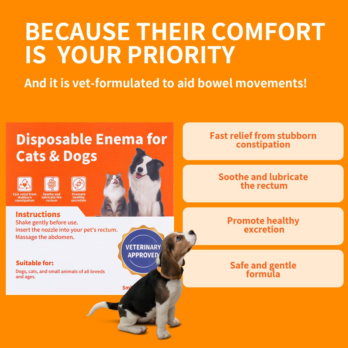 Disposable Enema for Cats & Dogs 5 mL 4 Pack I574202