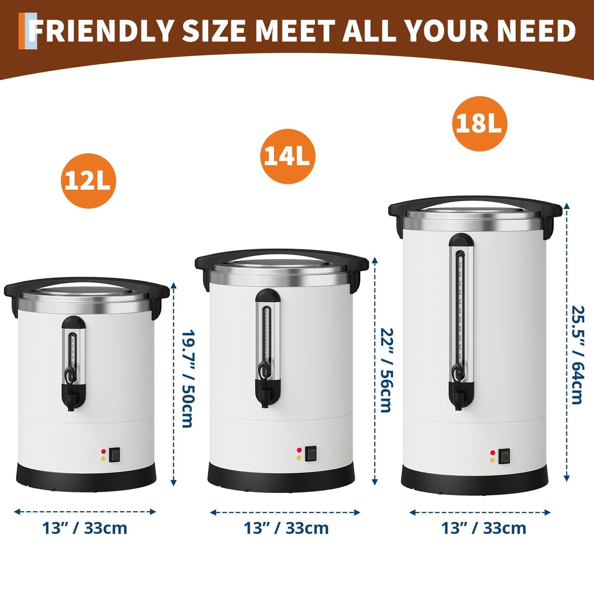 80-Cup Stainless Steel Commercial Coffee Urn U86222