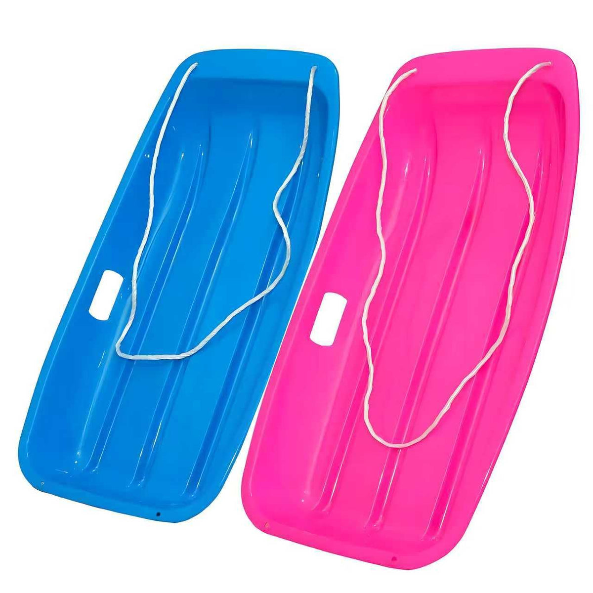 35 inch Plastic Snow Sled with Leash and 2 Handles A53093