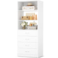 White Wood Closet Organizer System V837