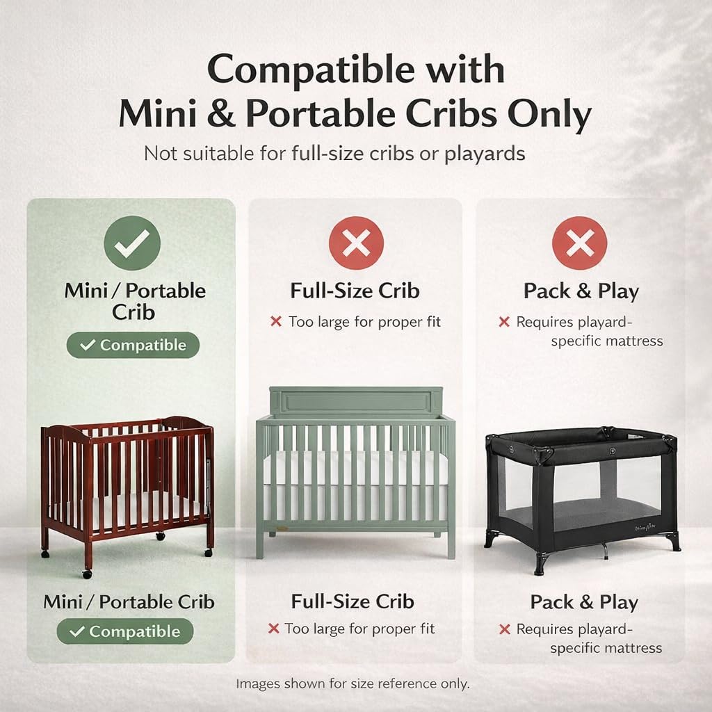 2-in-1 Portable Mini Crib Mattress F58153