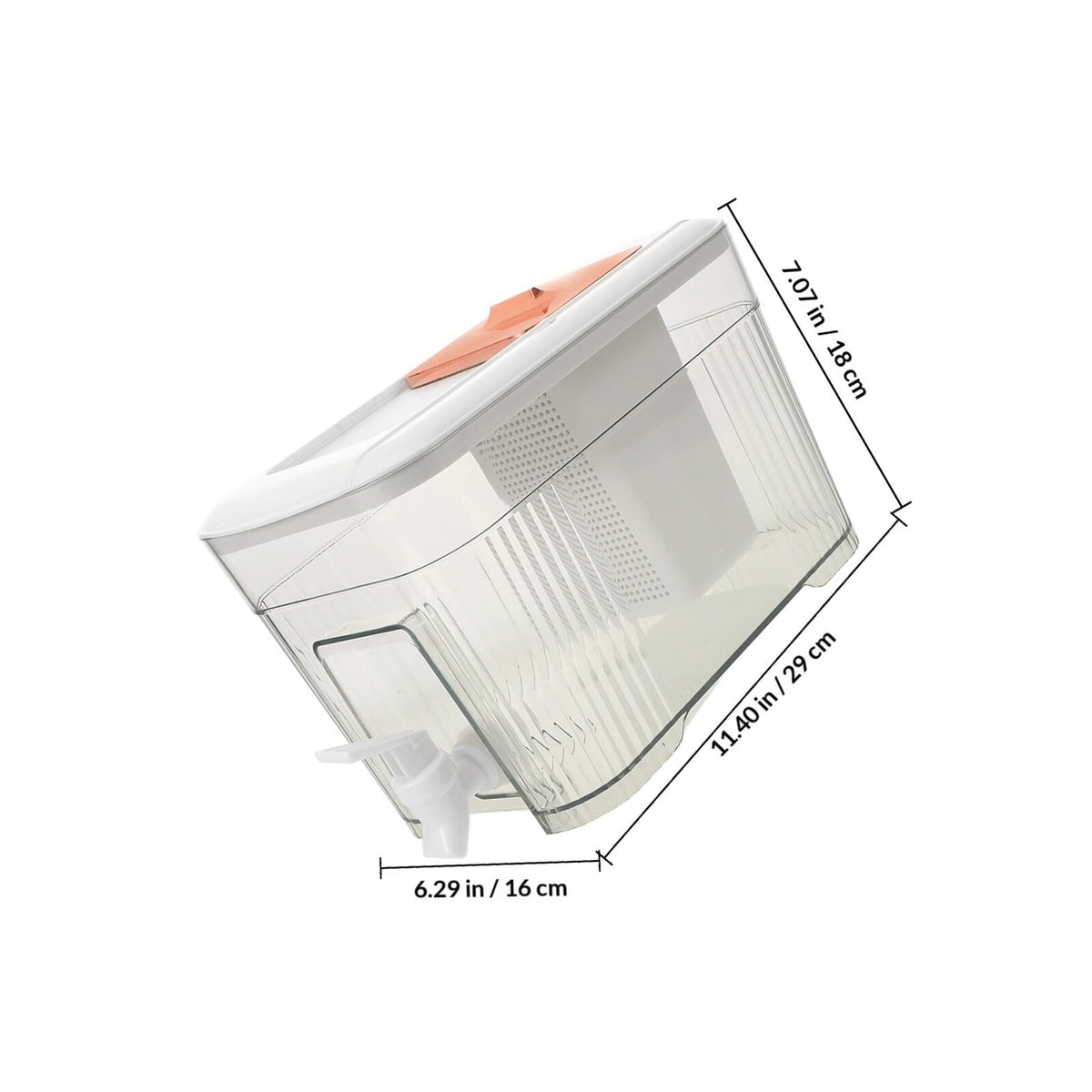 Cold Water Jug with Faucet White Z288573