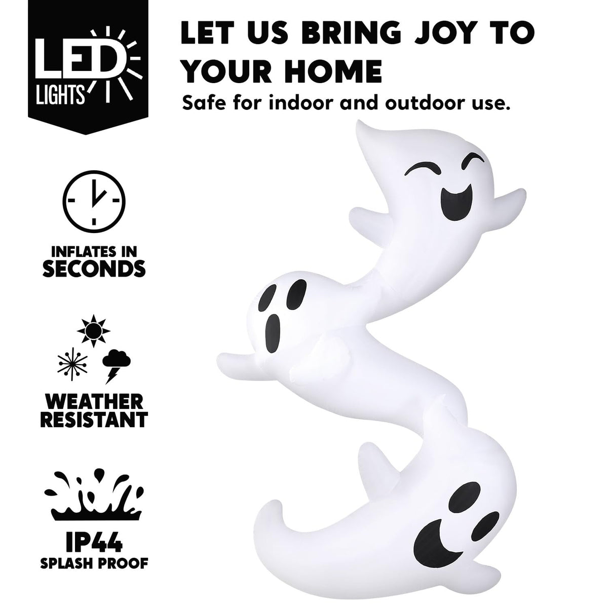 8ft Light Up Inflatable Ghosts R6758
