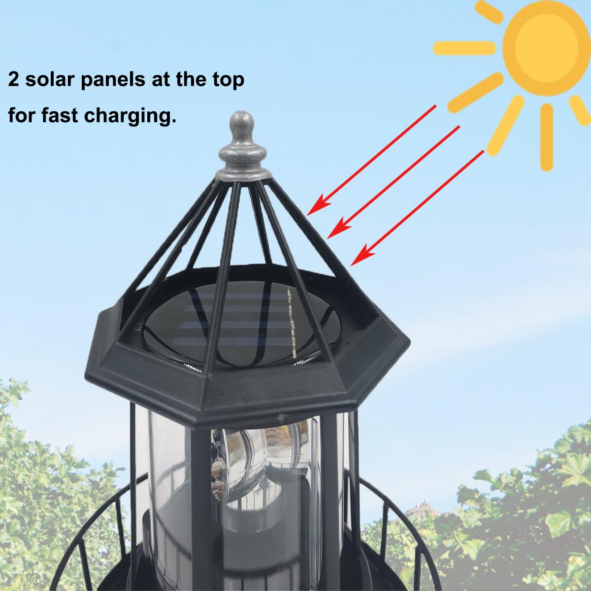 Solar Powered Lighthouse P5703