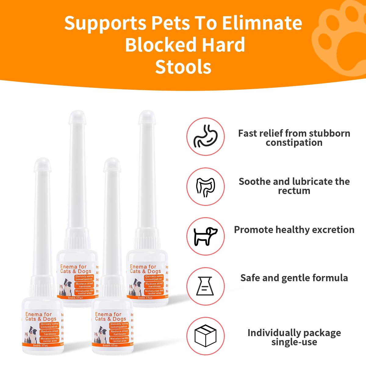 Disposable Enema for Cats & Dogs 5 mL 4 Pack I574202