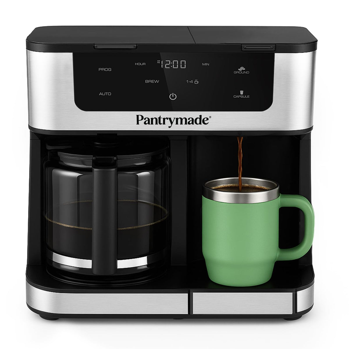 Black Dual Brew 12-Cup Coffee Maker Z89035