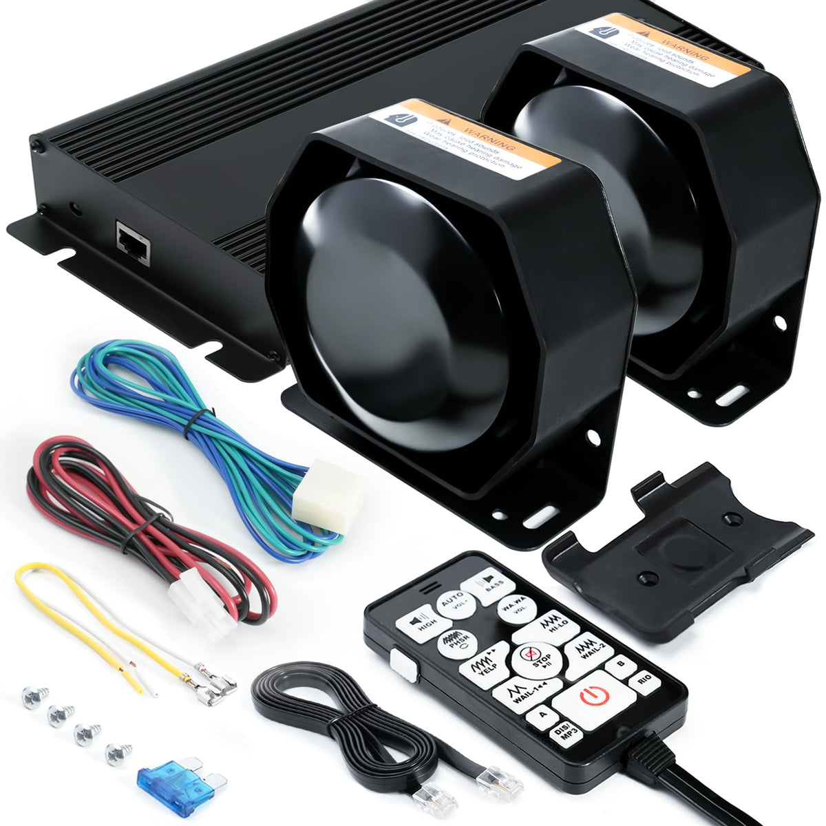 400W 12V 37 Tone Emergency Siren PA System with Microphone D690159