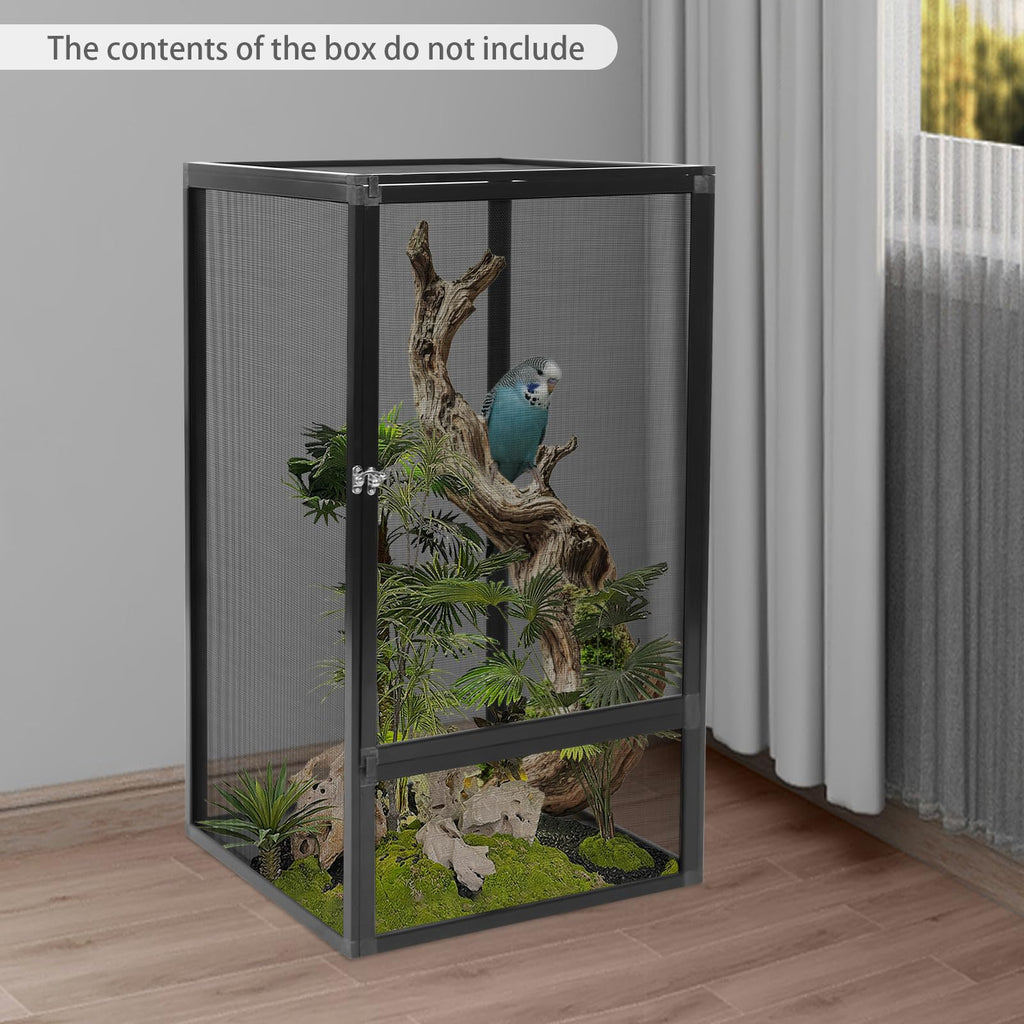 17.7x17.7x31.5 inch Aluminum Alloy Mesh Reptile Terrarium U71665