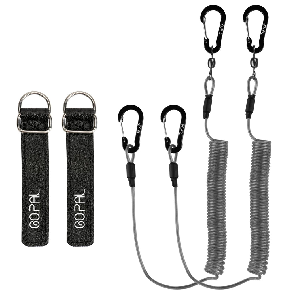 Heavy Duty Kayak Paddle Leash, Retractable Fishing Rod Tether, 2 Pack N905