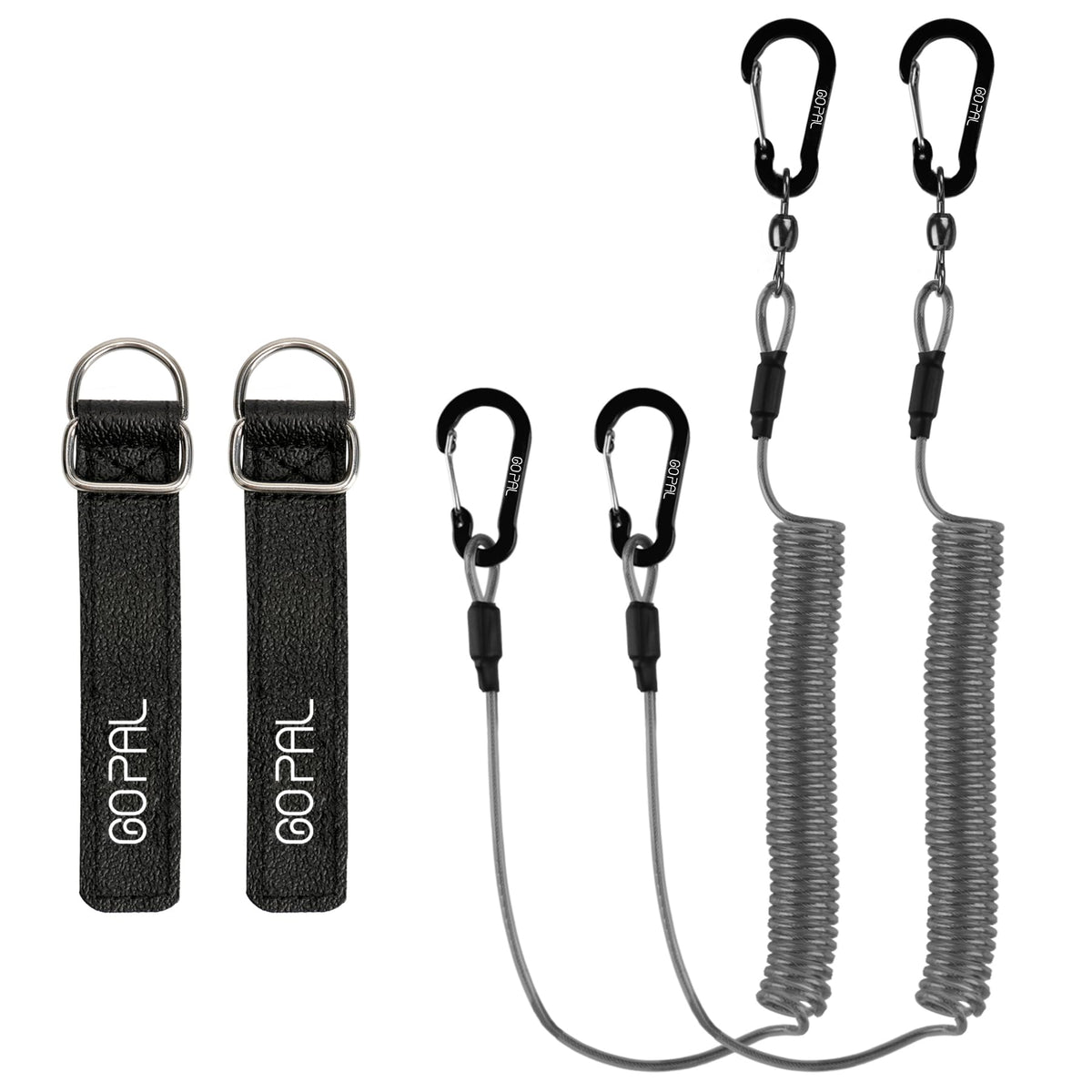Heavy Duty Kayak Paddle Leash, Retractable Fishing Rod Tether, 2 Pack N905