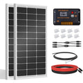 200 Watts 12 Volt/24 Volt Monocrystalline Solar Panel Kit with 30A PWM Charge Controller B9173