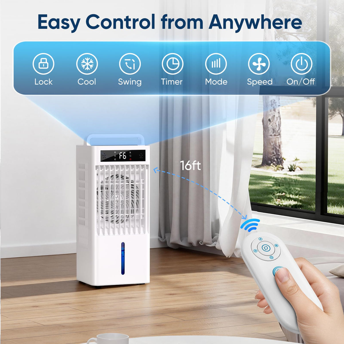 Portable 4-IN-1 Evaporative Air Cooler 3-Gal H929765