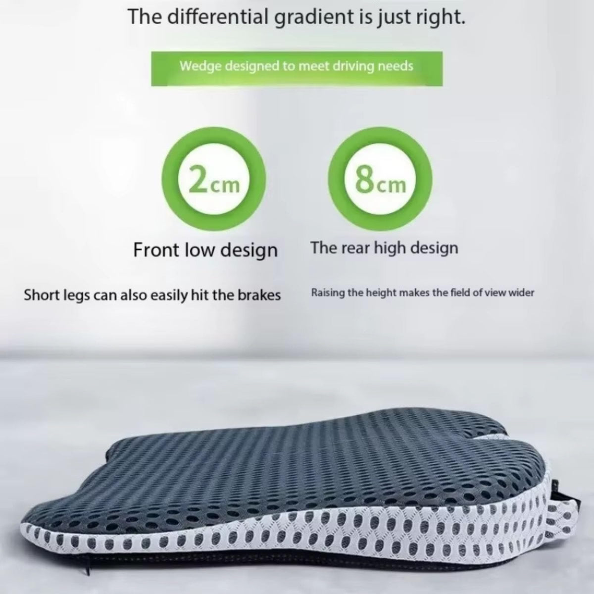 Grey Memory Foam Car Seat Booster Cushion B999