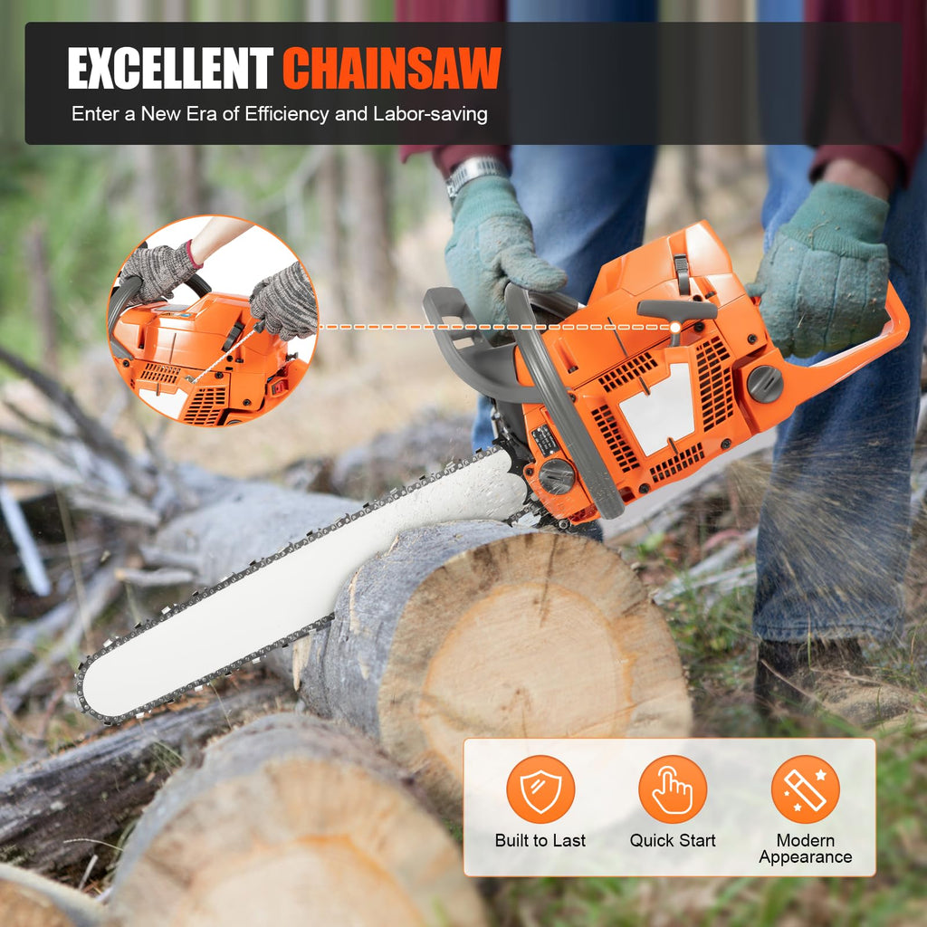 24" 72CC Gas Powered Chainsaw O287