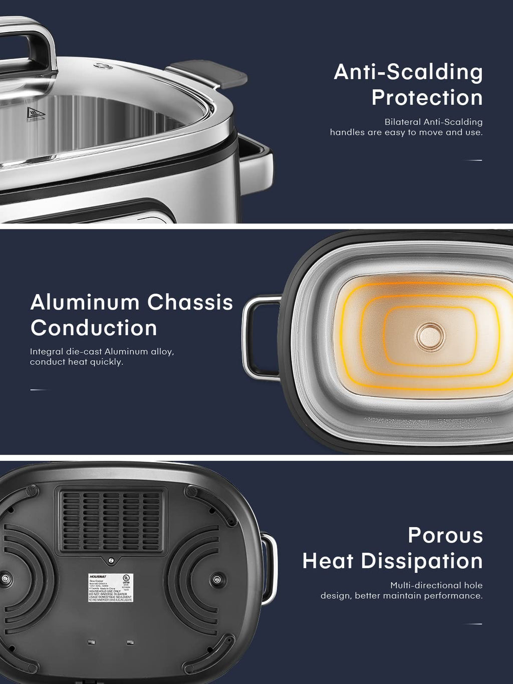 6 Quart Programmable Stainless Steel Slow Cooker E102
