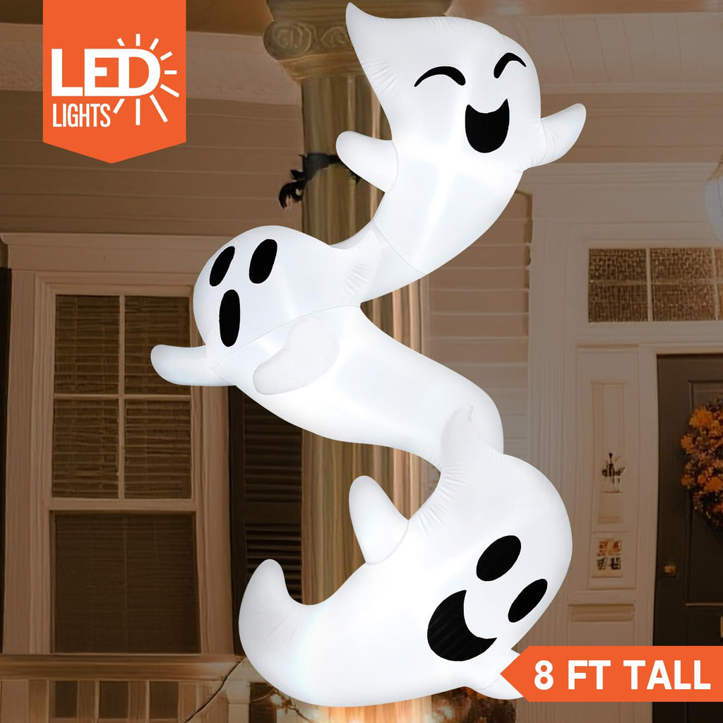 8ft Light Up Inflatable Ghosts R6758