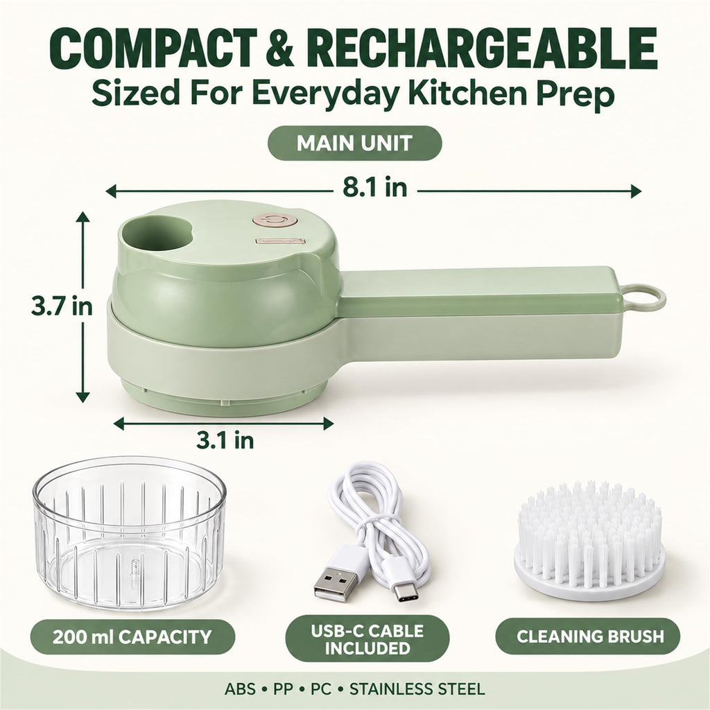 4-in-1 Handheld Electric Vegetable Cutter X3295