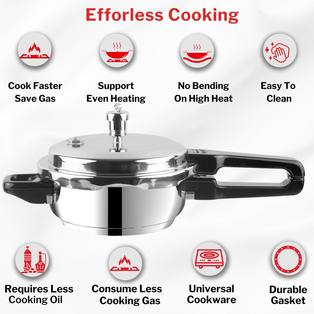 Stainless Steel 3 Litres Pressure Pan with Lid L956