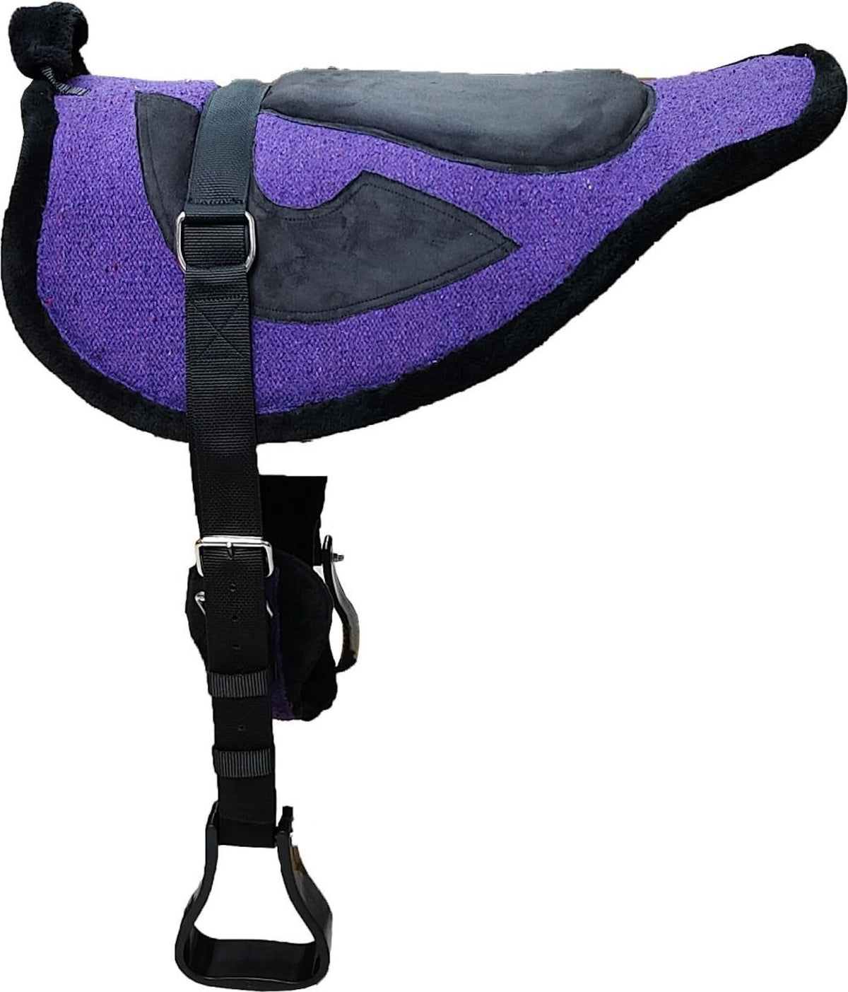Suede Bareback Pad with Girth & Stirrups P26602