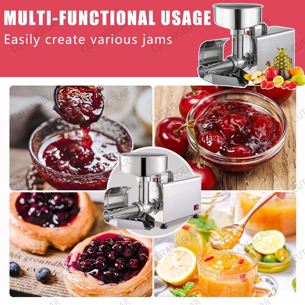 50W Electric Stainless Steel Tomato Strainer L4769