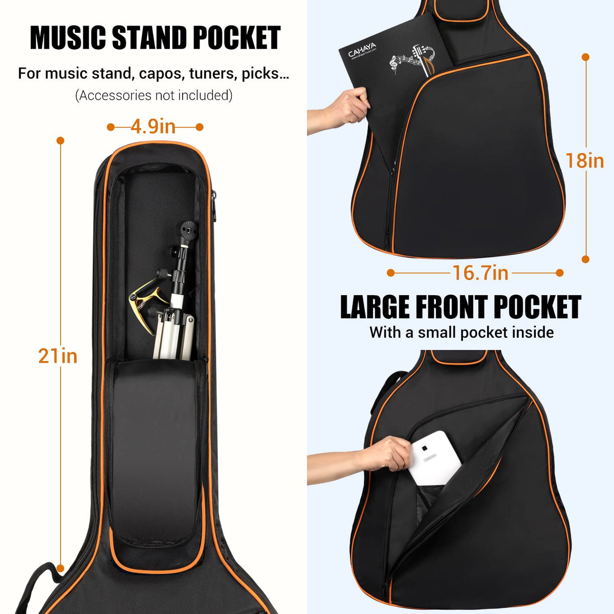 44 Inch Guitar Bag with Adjustable Shoulder Strap R3459