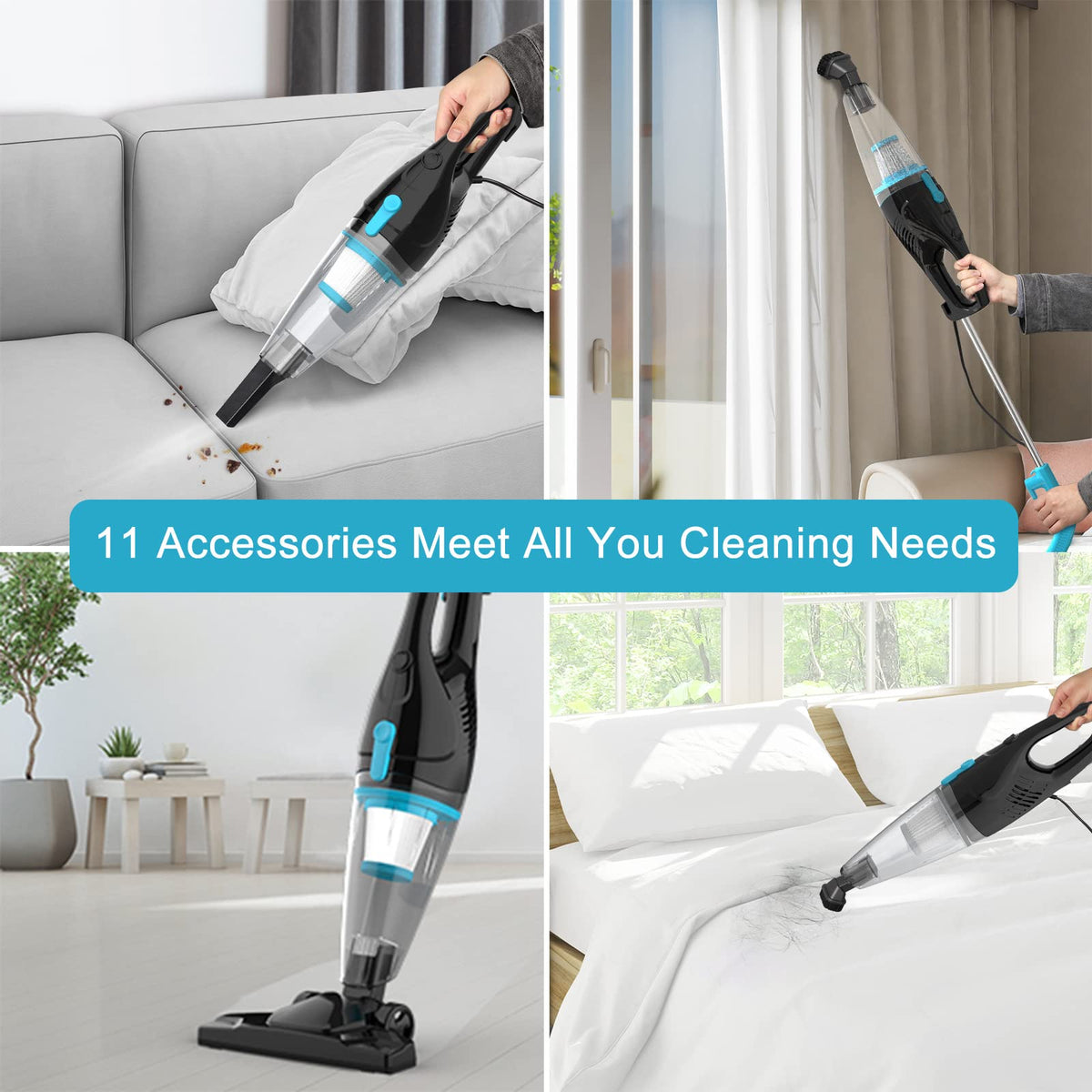 Corded 15KPa Bagless Stick Vacuum Cleaner H273485