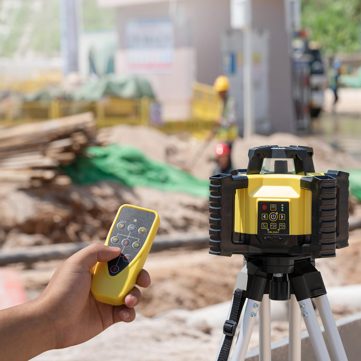 Green Self-Leveling Rotary Laser Level Kit with Tripod O8584