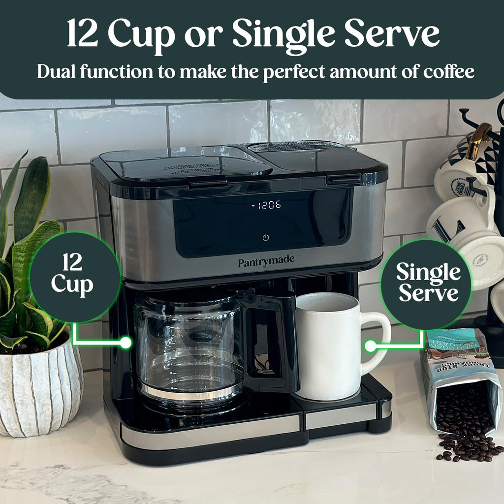 Black Dual Brew 12-Cup Coffee Maker Z89035