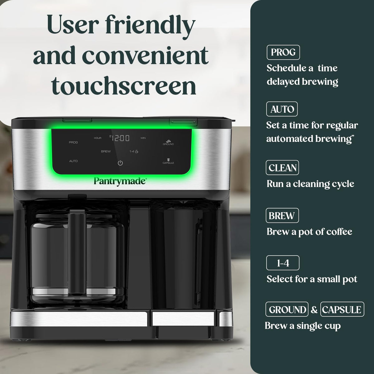 Black Dual Brew 12-Cup Coffee Maker Z89035