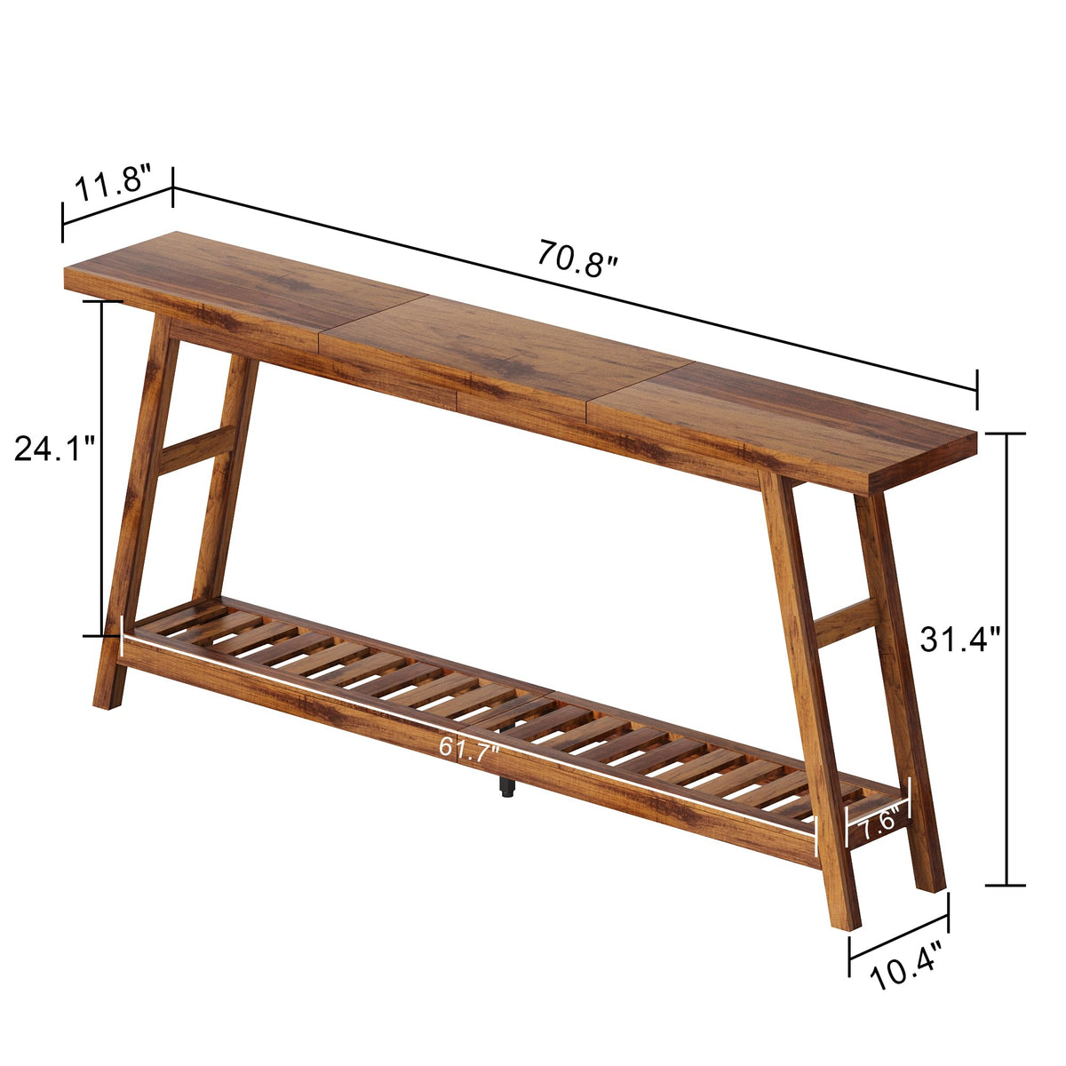 70.9 Inch 2-Tier Console Table U54519