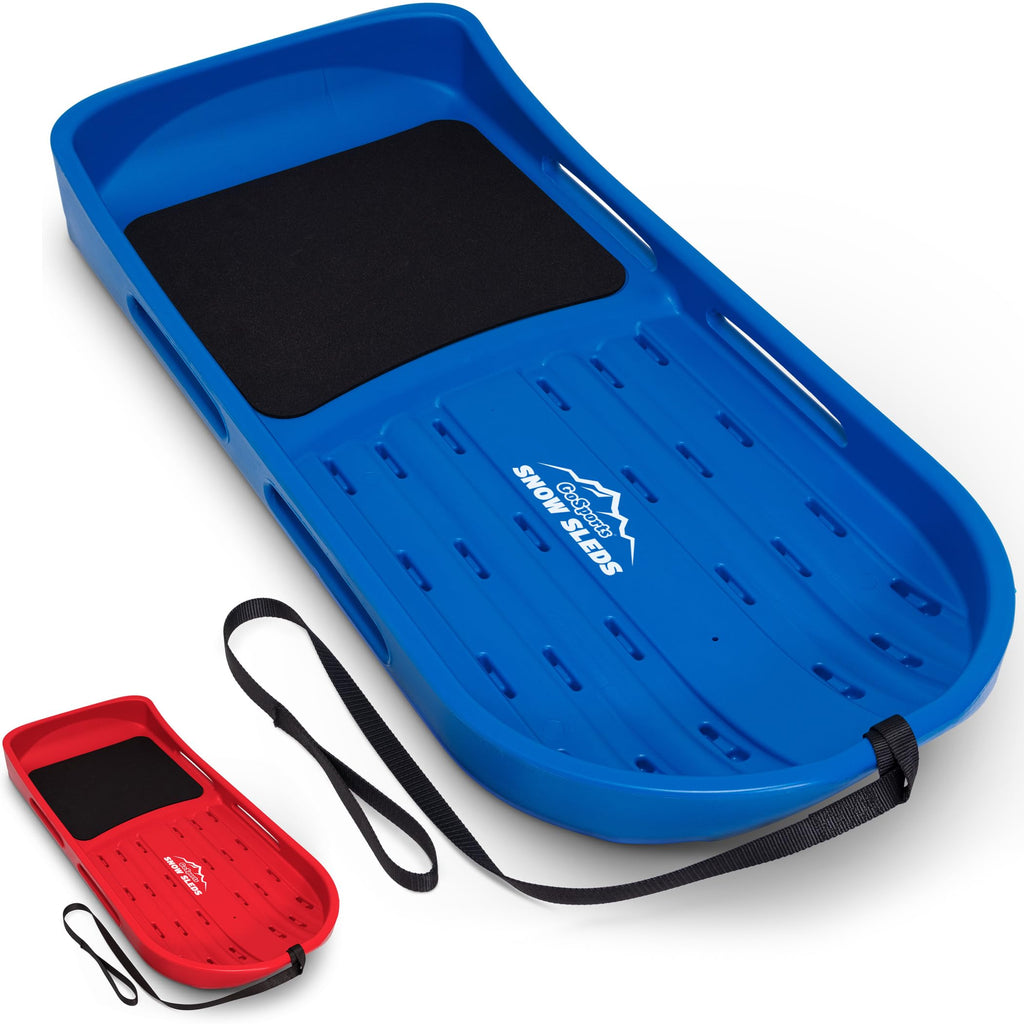 2 Person Snow Sled with Pull Strap and Padded Seat J9001