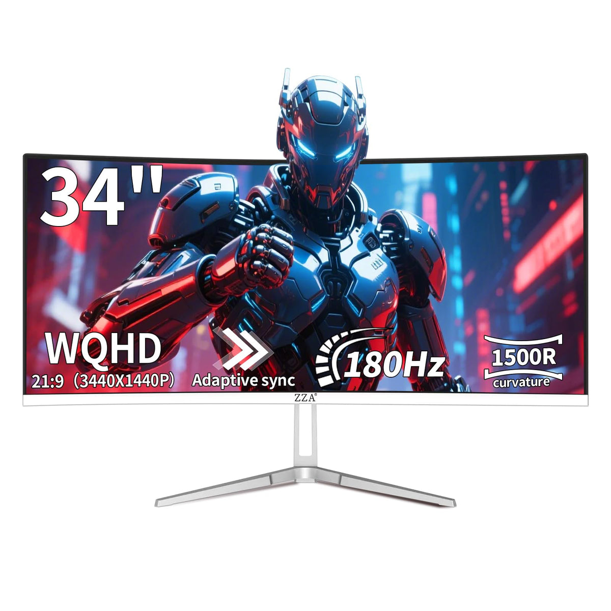 34 Inch Curved 1500R WQHD 180hz VA Gaming Monitor Y734398