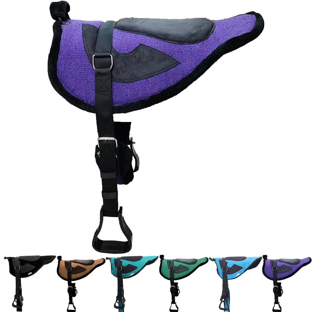 Suede Bareback Pad with Girth & Stirrups P26602