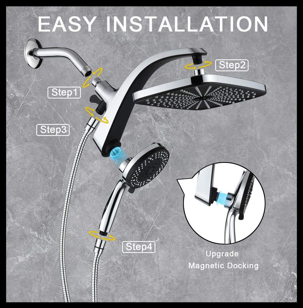 Chrome Handheld Rain Shower Head L894